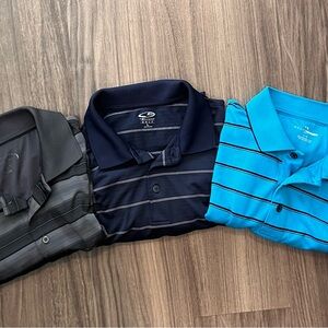 Lot of 3 Mens Large Golf Dri Fit Polo Shirts